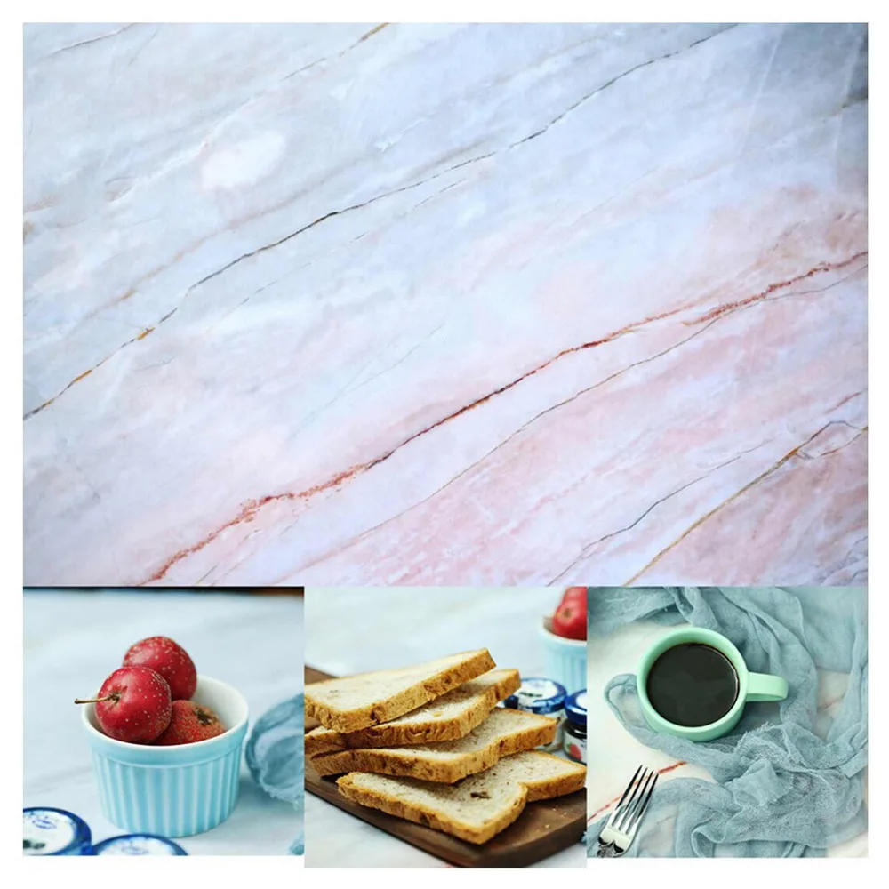 

56*90cm / 22*35in Double Sides Wood Marble Cement Wall Like Vintage Photography Background Backdrop Paper Board Prop For Food