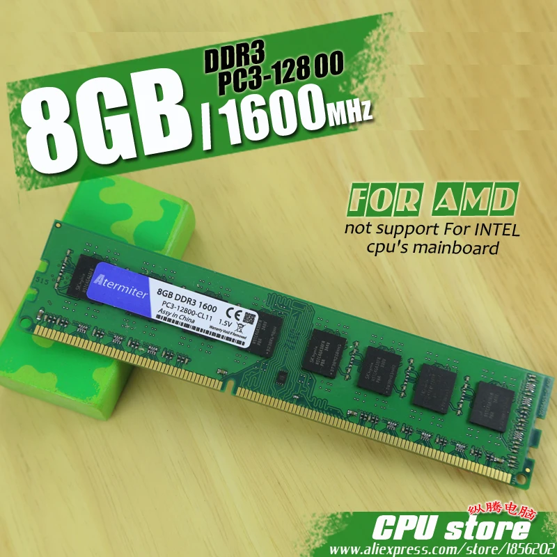 

New 8GB DDR3 PC3-12800 1600MHz For Desktop PC DIMM Memory RAM 240 pins For AMD System High Compatible