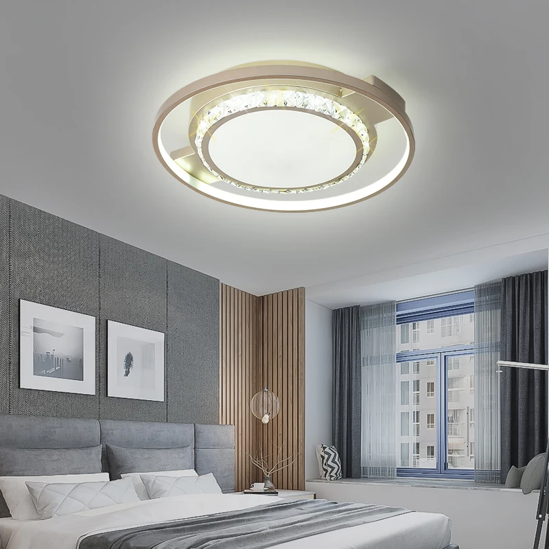 

Crystal Light Modern LED Ceiling Lights for Bedroom Study Balcony Balcony Corridor Round Square Home Decoration Ceiling Lamp