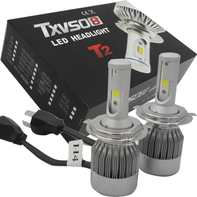 2X lichten 55 W 4600LM H4 Chipy led verlichting Auto LED lights beam ... 2X lichten 55 W 4600LM H4 Chipy led verlichting Auto LED lights beam ...