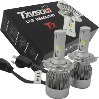 

2X lights 55W 4600LM H4 Chipy LED lights Car LED lights beam COB lamp headlight bulb headlights without ballast 6000 K