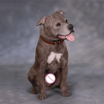 

1/6 Scale Small dog lovely Simulated Animal Model American Staffordshire Terrier For 12' Action Figure Body Scene Accessorie