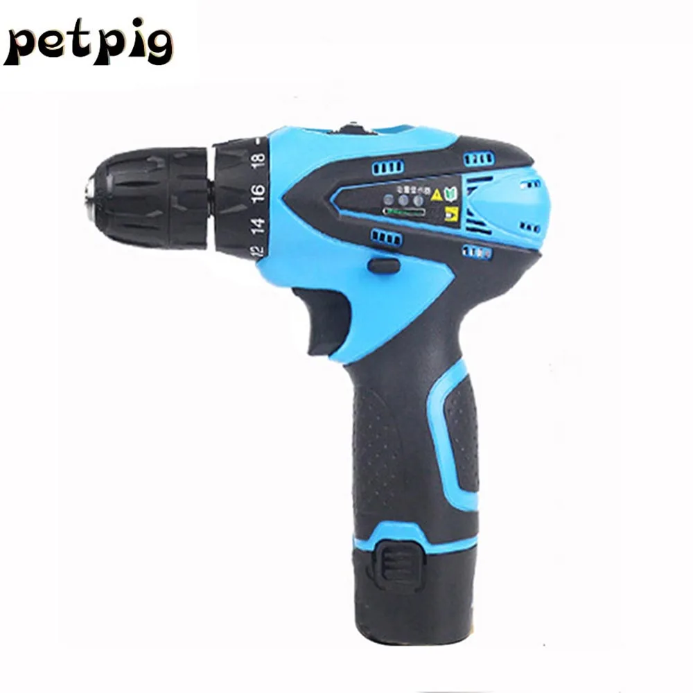 Woodworking Tools Rechargeable Lithium Battery Cordless Electric Drill 12V Electric Screwdriver Torque Screw Gun Power Tools