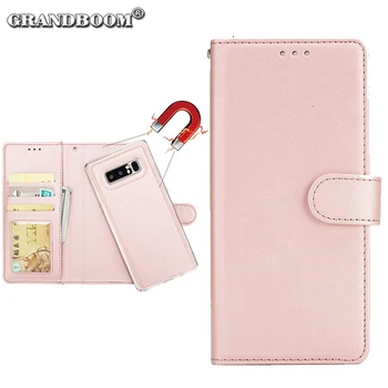 

500pcs 2 in 1 Magnetic Detachable Leather Wallet Case For Samsung S10 E S9 S8 Plus S7 S6 Edge Note 9 8 A3 A5 A7 A8 6 Plus Cover