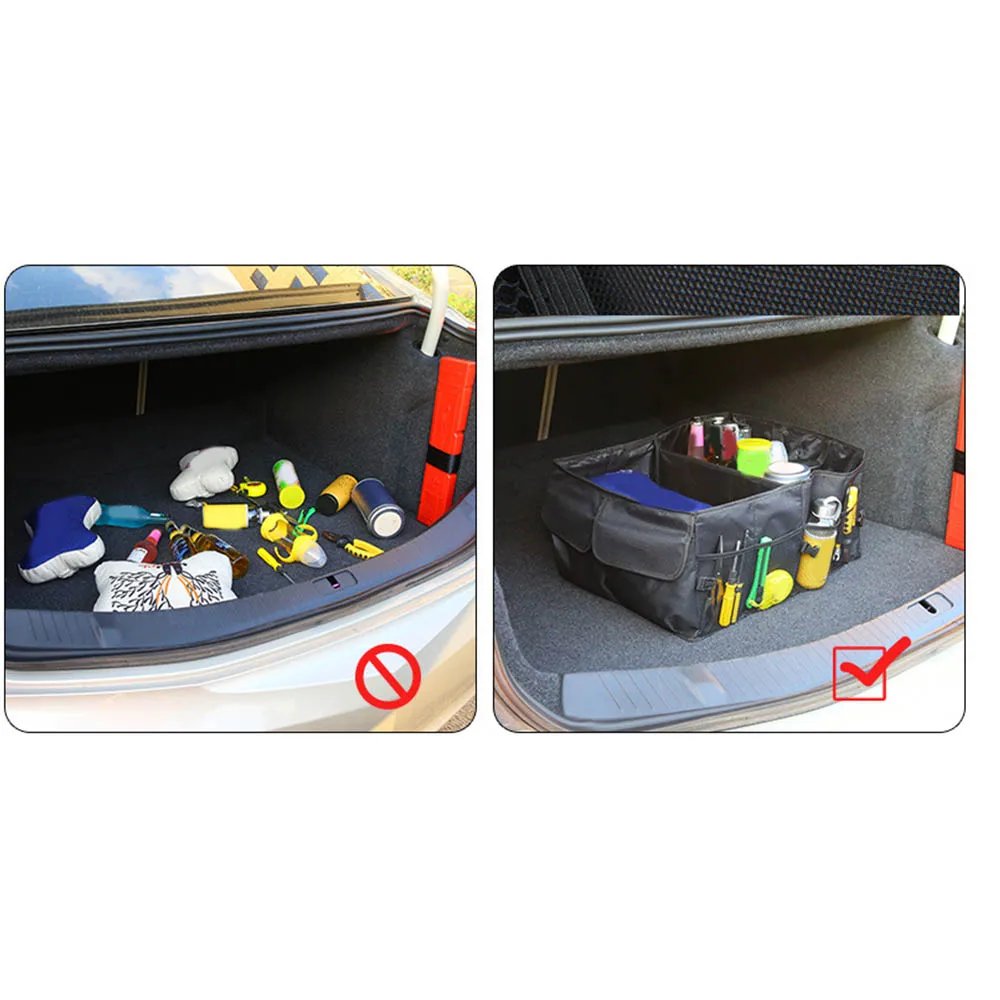 52*38,5 см автомобильный органайзер для багажника бутылка для еды игрушка сумка для хранения мульти-карманный большой емкости грузовой контейнер портативный