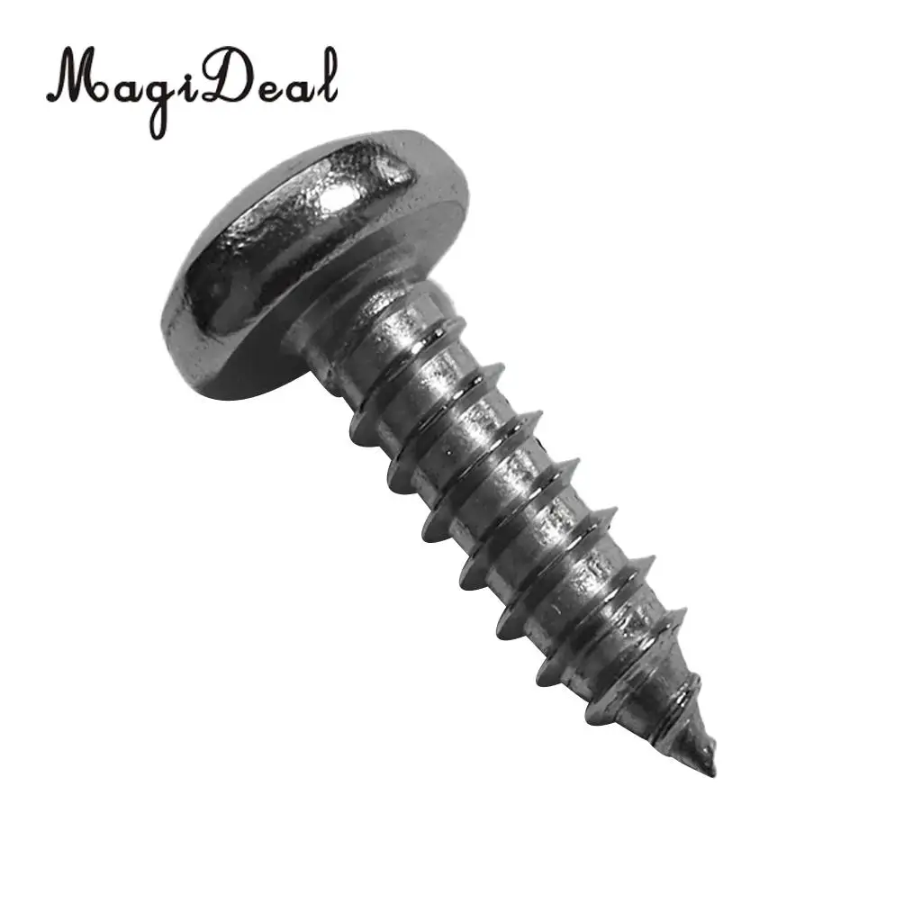 MagiDeal 20 Pieces Durable Marine M5 Stainless Steel Self-Tapping Screws Kayak Canoe Fishing Boat Dinghy Accessories