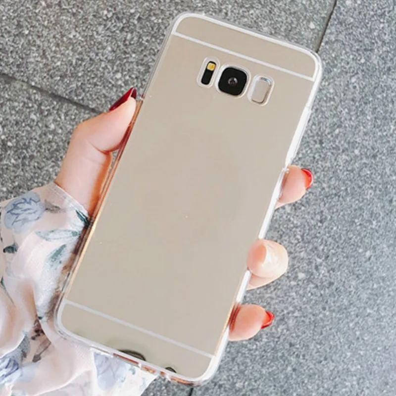 Оригинальный мягкий чехол из ТПУ с зеркалом для samsung A6 A8 2018 A3 A5 J3 J4 J5 J6 J7 J8 плюс 2017 S8