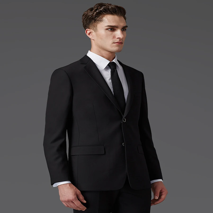 Custom Made Business Suit Best Man Suit Wedding Suits Groom Tuxedos Slim Fit for Men Classic Blazer Men 2 Pieces (Jacket+Pants)