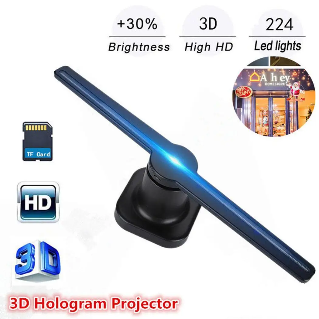 

Holographic Fan Advertising Machine 3D Naked Eye Z1 15W Black Stereoscopic Projection Imaging 85~260V US, EU