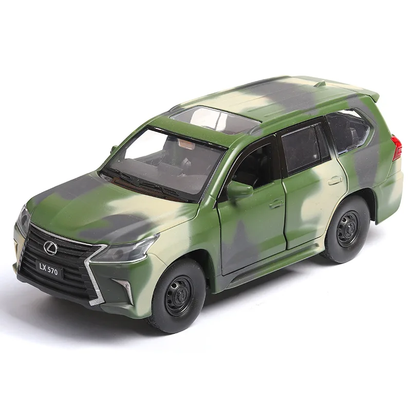 

1:32 Diecasts Model Car SUV Off-road Soil Version LX570 Cars Light Sound Alloy Vehicles Toys For Kids Gifts For Children Boy