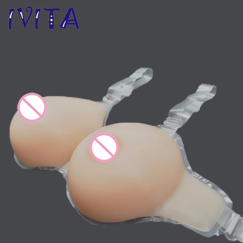 3600g/Pair Beige Artificial Silicone Breast Fake Breast With Straps Crossdress Breast Enhancer Drag Queen Boobs Forms D E Cup