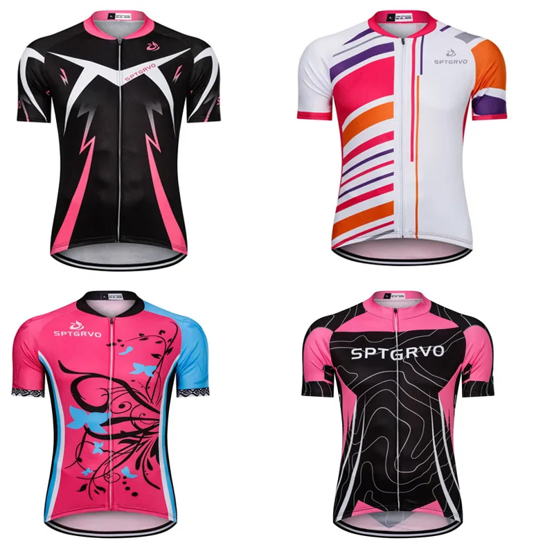 

SPTGRVO LairschDan 2019 pro women's pink cycling jerseys clothing mtb jersey top short sleeve quick dry raing bike clothes shirt