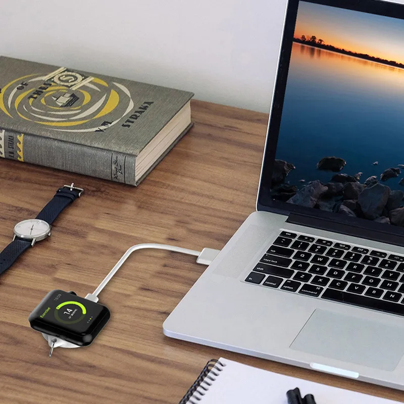 Для Apple Watch 1 2 3 4 Series портативное магнитное Беспроводное зарядное устройство