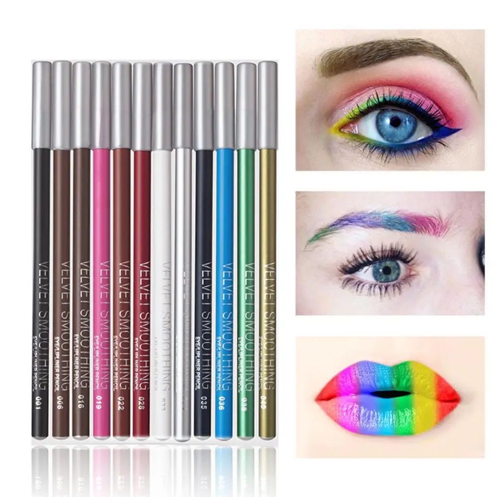 Buy 12 Colors Eyeliner Lipliner Pencil Makeup