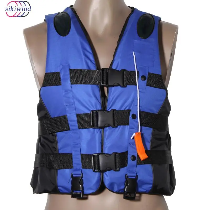 

Water Sports Polyester Adult Life Jacket Universal Outdoor Swimming Boating Ski Drifting Vest Survival Suit With Whistle S-XXXL