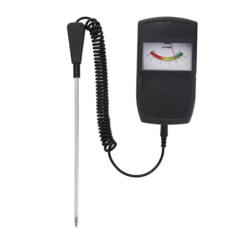 

Portable Garden Lawn Soil Acidity Meter 2.5-9 PH Tester with Lead (Black)