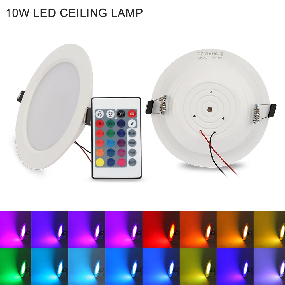 5 шт./лот Вт 10 RGB светодиодный потолочный светильник белый корпус встраиваемые