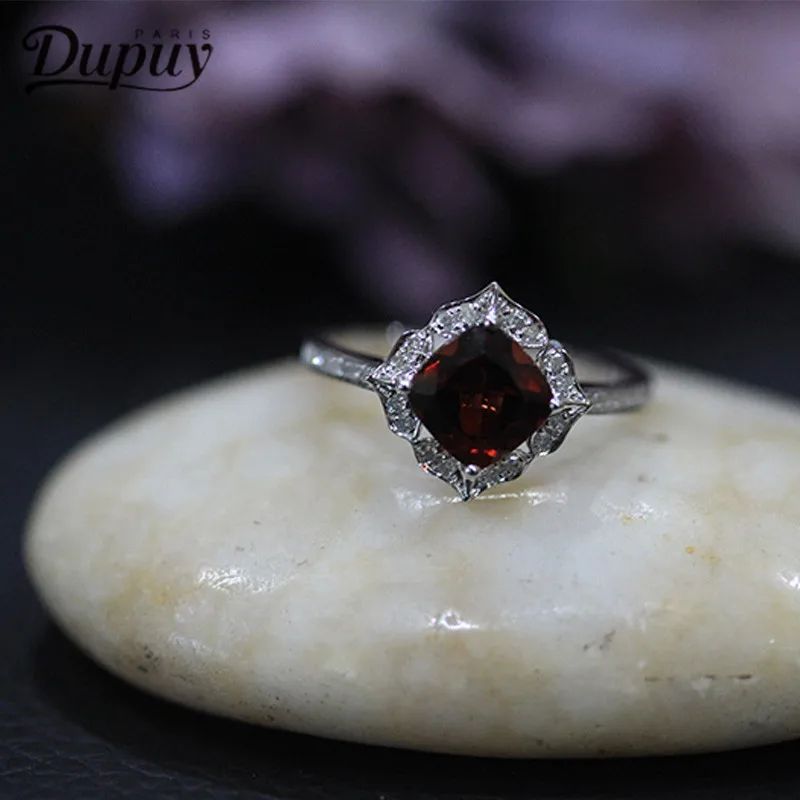 Дюпюи Для женщин гранат кольцо 14 К белого золота 7 мм 1.5ct Подушка Cut обручальные кольца аксессуары классический Обручение кольцо с бриллиант... Дюпюи Для женщин гранат кольцо 14 К белого золота 7 мм 1.5ct Подушка Cut обручальные кольца аксессуары классический Обручение кольцо с бриллиант...