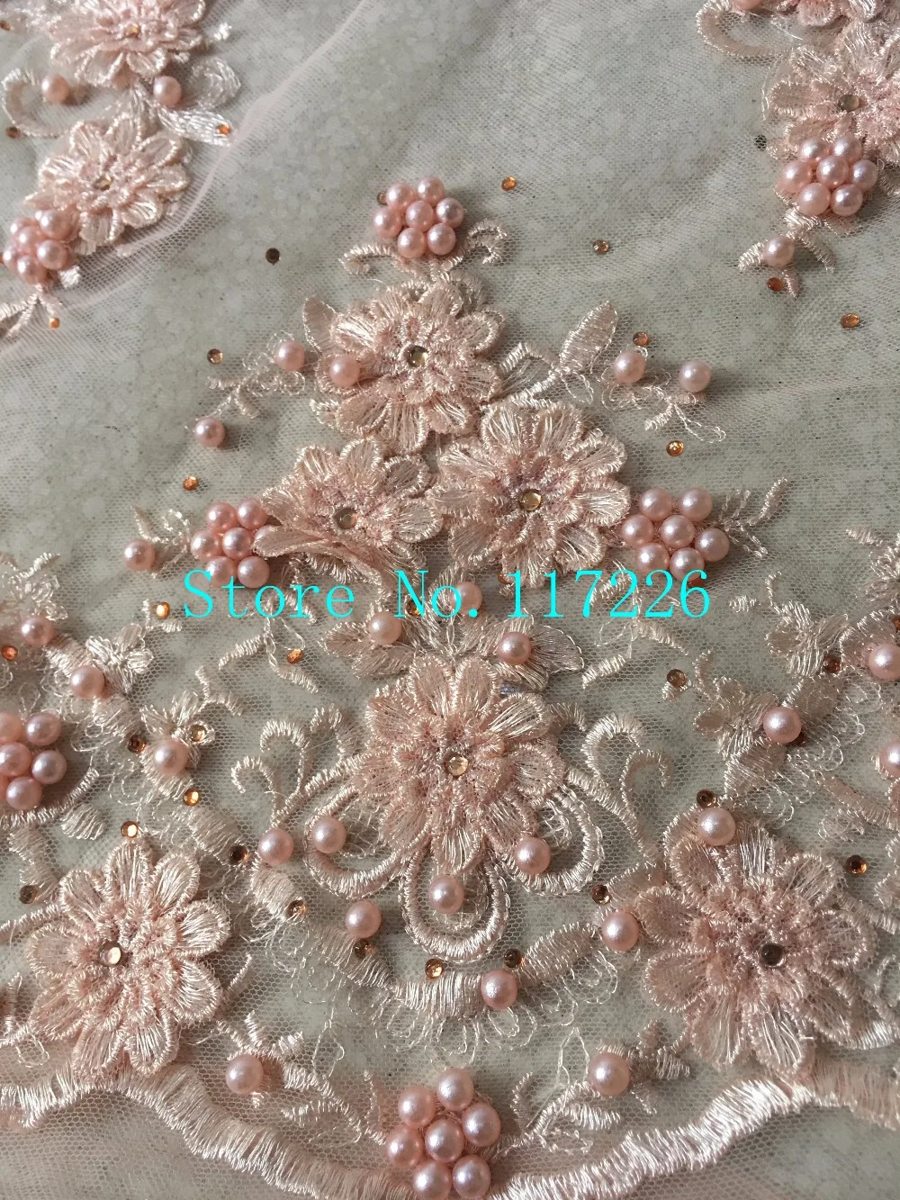 

unique JRB-6911 african french lace fabric with beads top quality nigerian lace fabric with stones