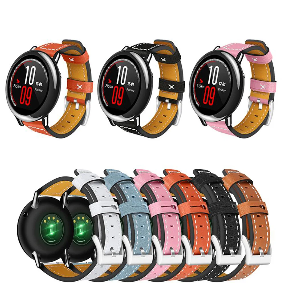 

For Xiaomi Huami Amazfit Sport Luxury Genuine Leather Band Strap Replacement Bracelet Belt 22mm Watchband For Huami Amazfit 2 2S