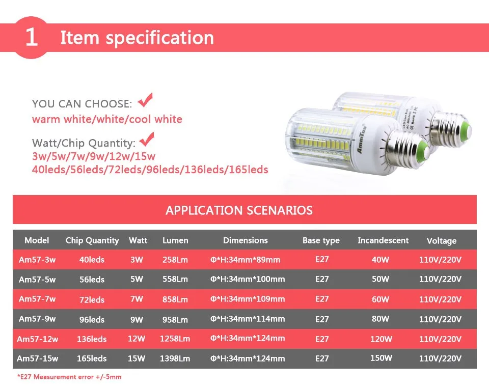 Обновленный 5736 SMD светодиодный светильник E27 E14 3 Вт 5 Вт 7 Вт 9 Вт 12 Вт 15 Вт светодиодные лампы 220 в 230 В лампада светодиодный светильник в форме свечи для украшения дома