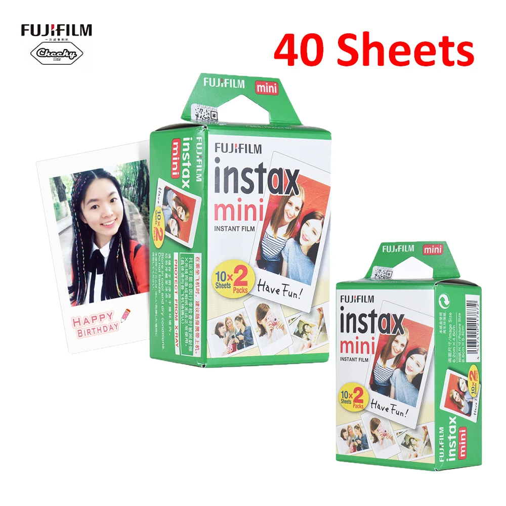 Fuji Fujifilm Instax Mini 8 плёночная пленка Блан 40 листов пленка для 7s 8 9 90 25 55 пленка моментальной печати Fujifilm Instax Mini