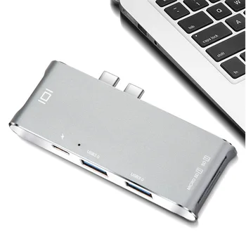

USB Type-C HUB to HDMI 4K Adapter for MacBook Pro, USB-C Adapter to 2 USB 3.0 ports, With 1 Type C Charging Port