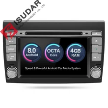 Isudar Car Multimedia Player Android 8.0 GPS 2 Din Stereo System For Fiat/Bravo 2007-2012 Octa Core 4GB RAM Radio am fm Wifi USB