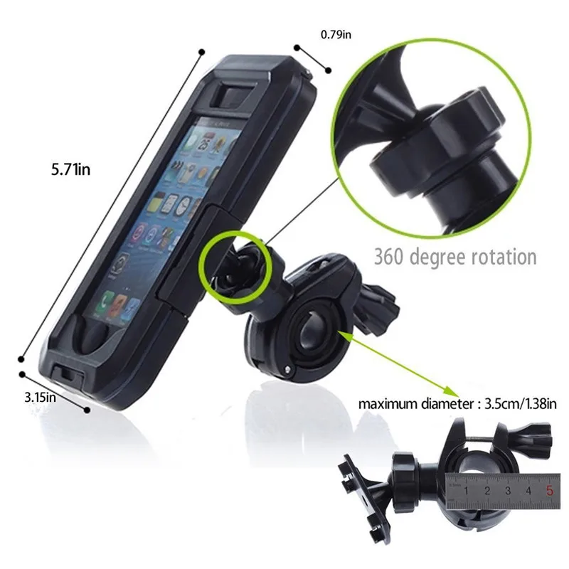 Bike Phone Holder for samsung Bicycle Motorcycle Handlebar Phone Mount Bracket Holder for samsung GPS Navigation Support For Samsung S7 S6 Edge S5 S4 S3 Holder  (3)