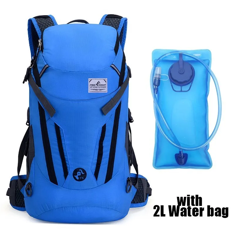 30л водонепроницаемый открытый складной рюкзак для путешествий походные рюкзаки складной Сверхлегкий походный рюкзак для мужчин/женщин походные сумки - Цвет: Black with WaterBag
