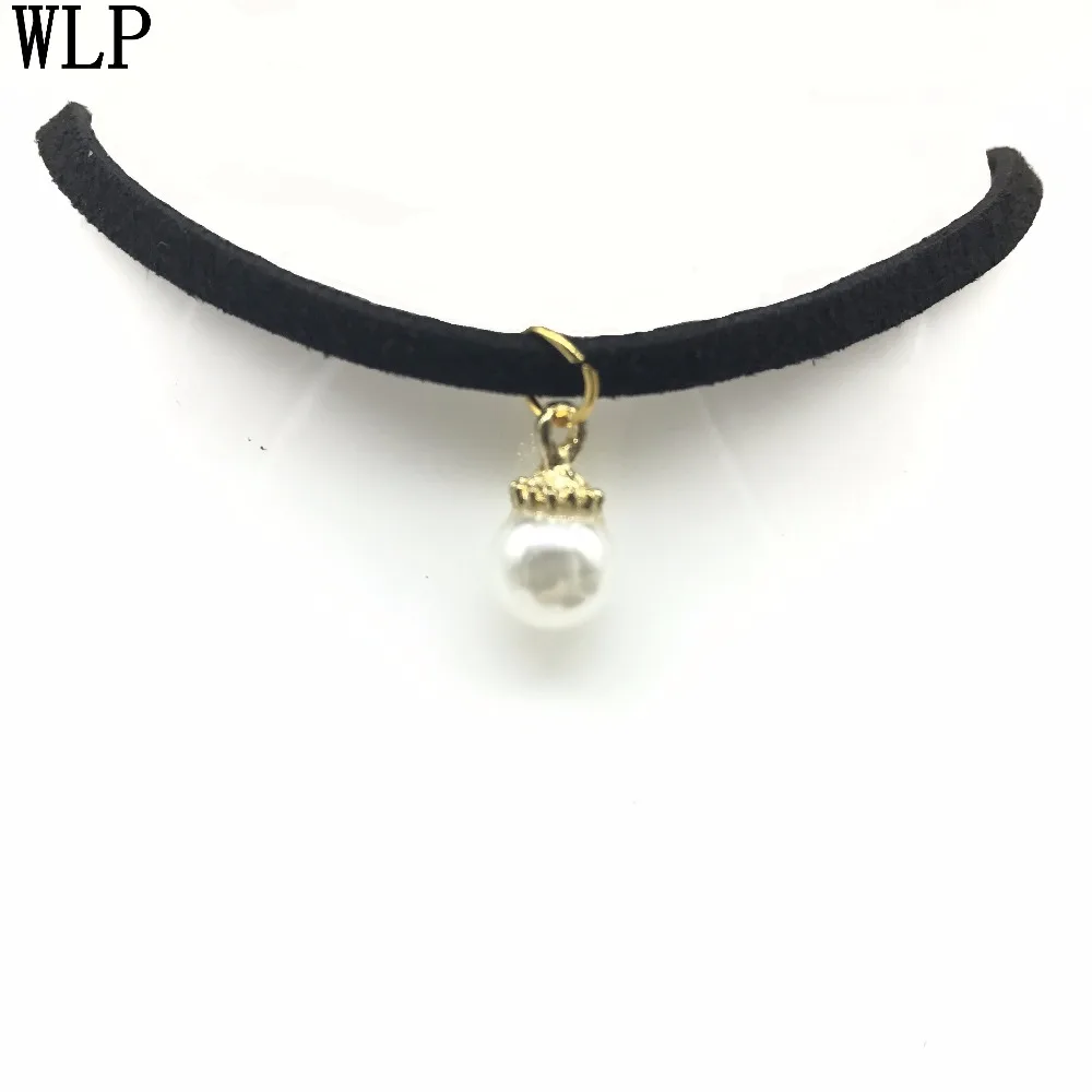 WLP Горячее предложение Новая мода ожерелье колье Bijoux черный, бархатный, кожаный ананас из кристаллов яблоко кулон Макси массивные Чокеры ожерелье