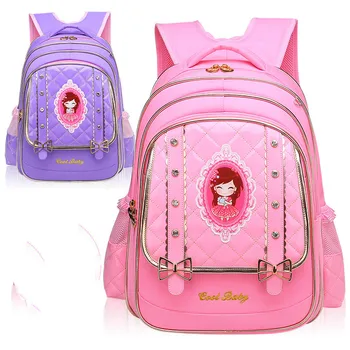 

2019 waterproof Children School Bags Girls High Quality PU Children Orthopedic Backpack kids School Backpacks Mochila Infantil