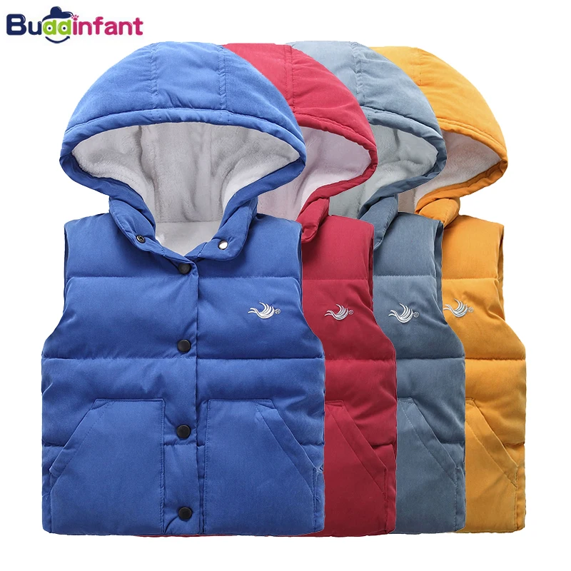 

Children's Outwear & Coats Baby Boys Clothing Warm Fall Winter Waistcoats Thicken Flannel Jacket Toddlers Girls Vests Windproof