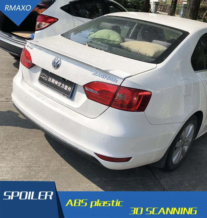 For 2013 Jetta ABS Material Car Rear Wing Primer Color VW Jetta Rear