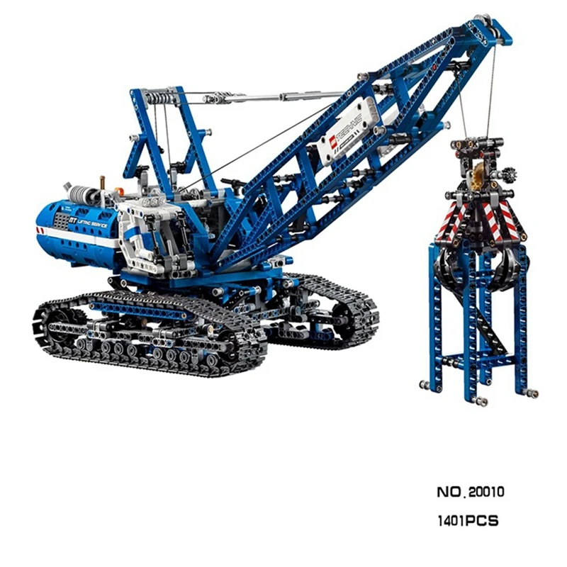 

Lepin Technic 20010 Mechanical Crawler Crane 1401Pcs Model Building Blocks Toys For Children Compatible Legoing Technics 42042
