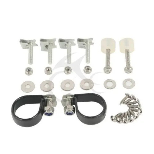 Tanie Niższe wentylowane owiewek elementy montażowe zestaw zaciski klipy śruby dla Harley Touring Road King Street Glide CVO FLHX FLTR Softail