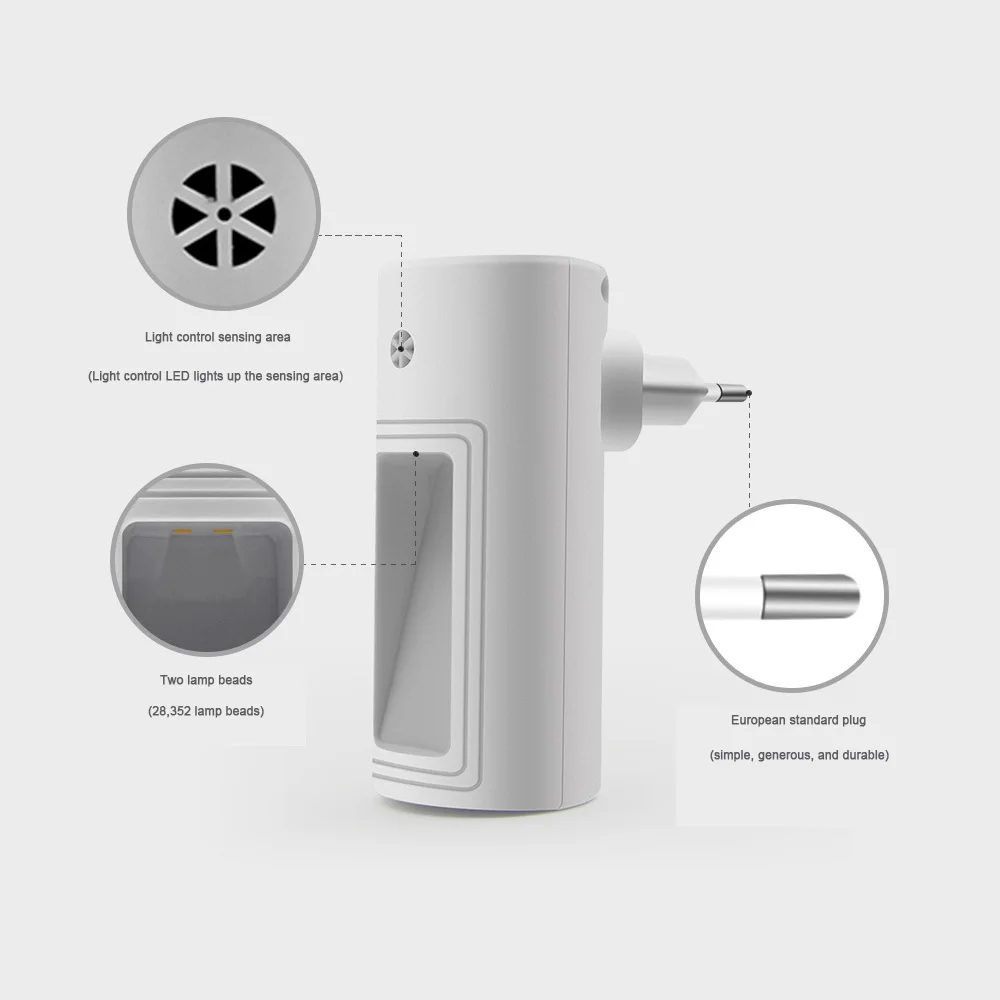 

New Night Light Motion Sensor LED Plug-in Induction Lamp Indoor Energy-saving Wall Lighting Children's Night Light Night Lamp