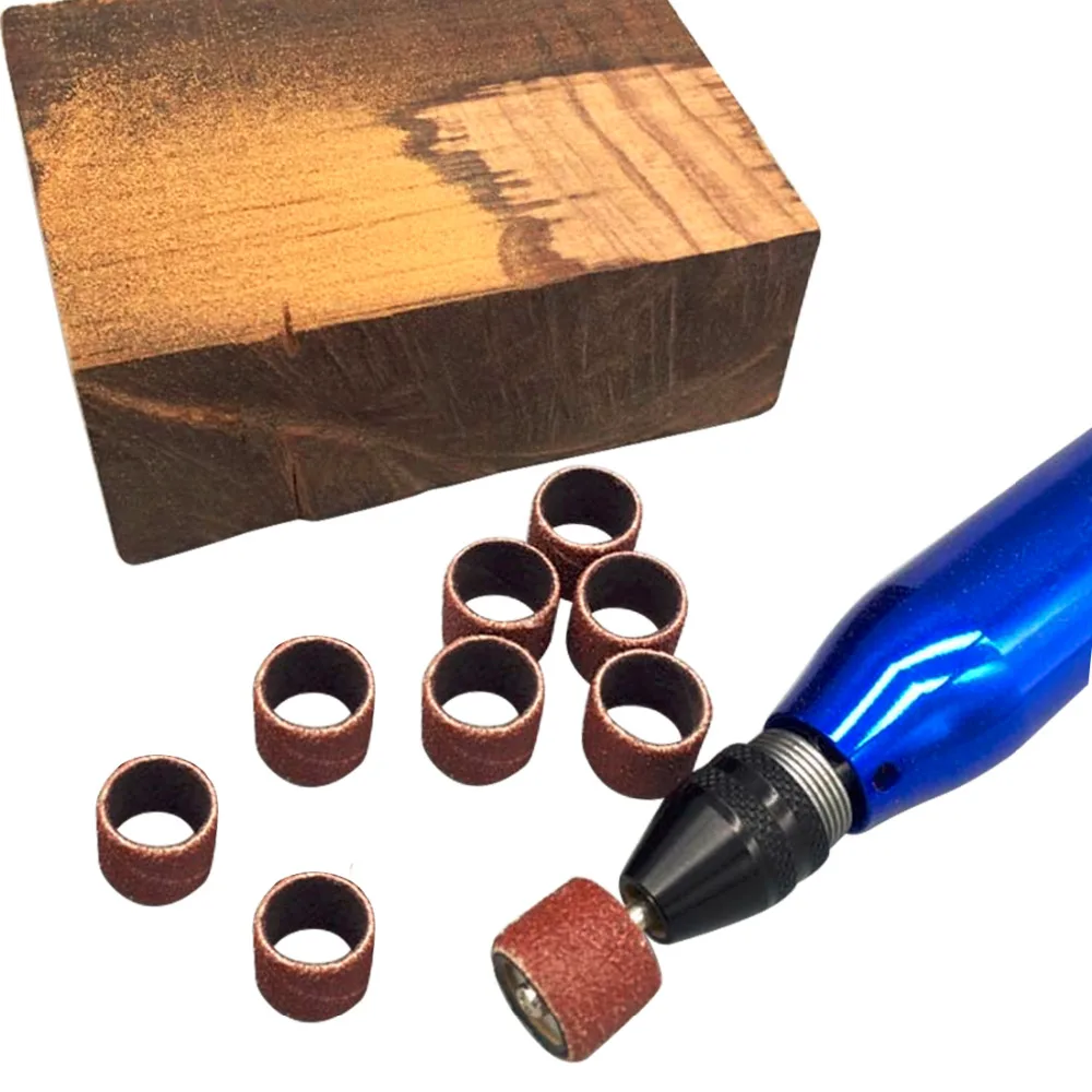 Sanding Bands Drum Sanding Kit +2PC Band Mandrel 1/8" Shank Rotary