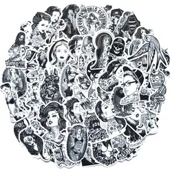 68 шт/партия черно-белые татуировки красивые наклейки сексуальные Граффити Ноутбук Мэрилин Монро декоративные наклейки автомобильные