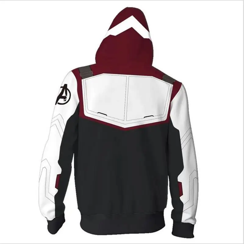 Avengers 4 Endgame Quantum Realm avengers endgame hoodie 3D Print Hoodies Men women Zipper Sweatshirts Coat Cosplay Customize