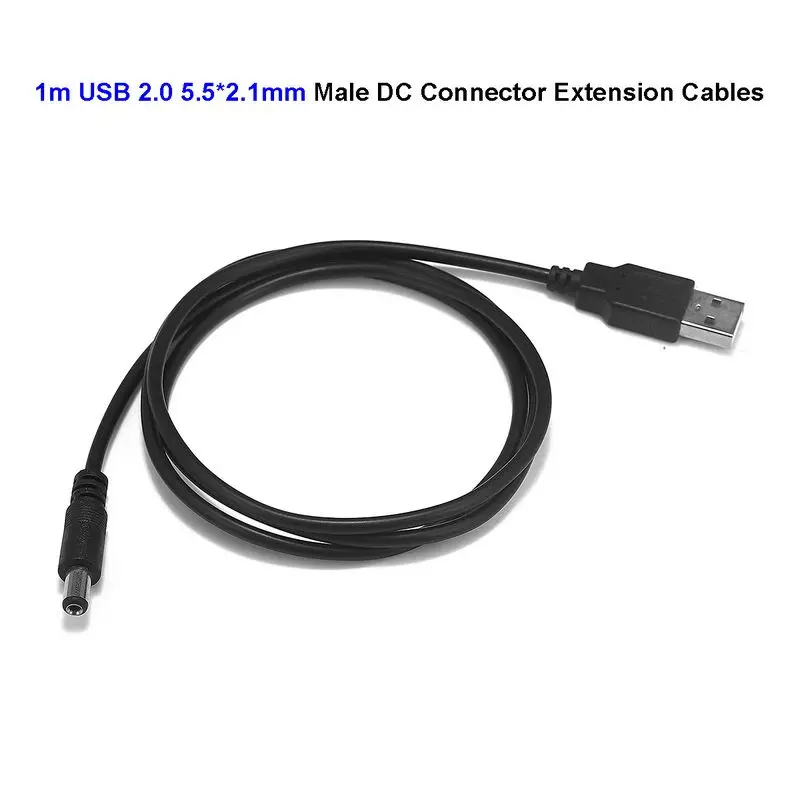 USB кабель постоянного тока 5 в 12 В 5x2 1 мм разъем папа Удлинительный м для