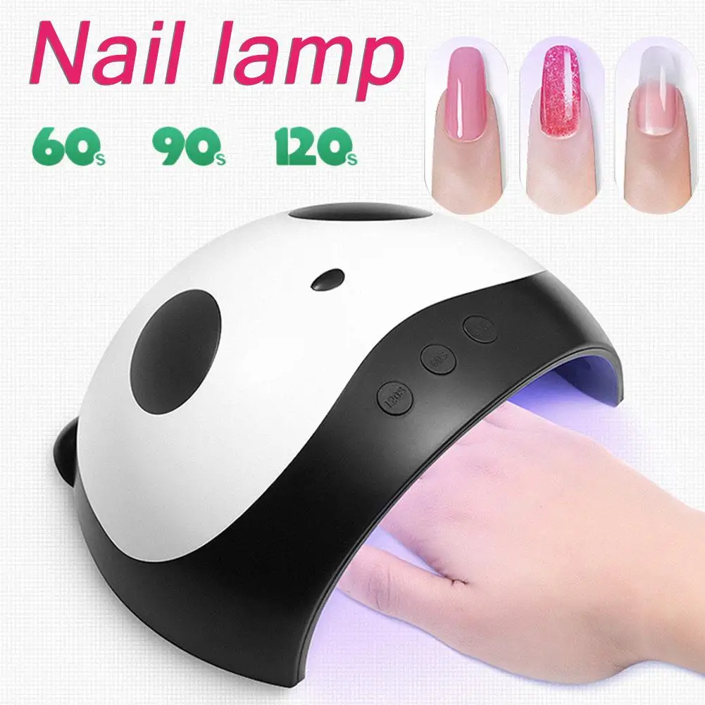 Cute Panda Shaper UV Lamp 36W LED Nail Dryer Manicure Lamps Double