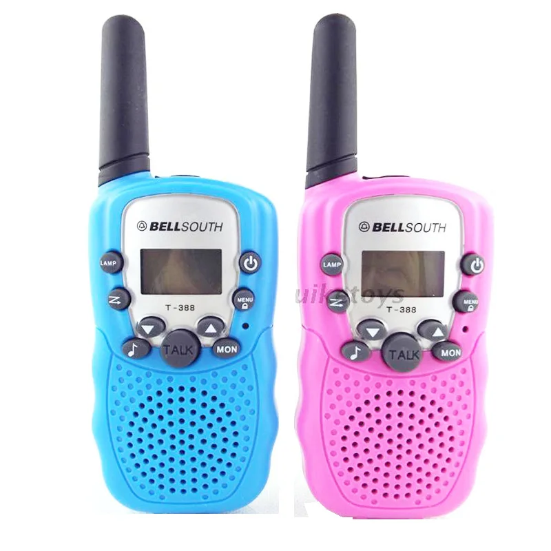 2 PCS T-388 Walkie Talkie Toys For Children Two Way Kids Radio Boys and Girls Brithday Xmas Gift