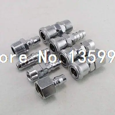 

(8) 1/2" Pneumatic Air Compressor Hose Quick Coupler Plug Socket Connector Set