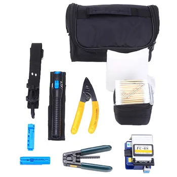 

Fiber Optic FTTH Tool Kit FC-6S 5km Visual Fault Locator Wire Stripper