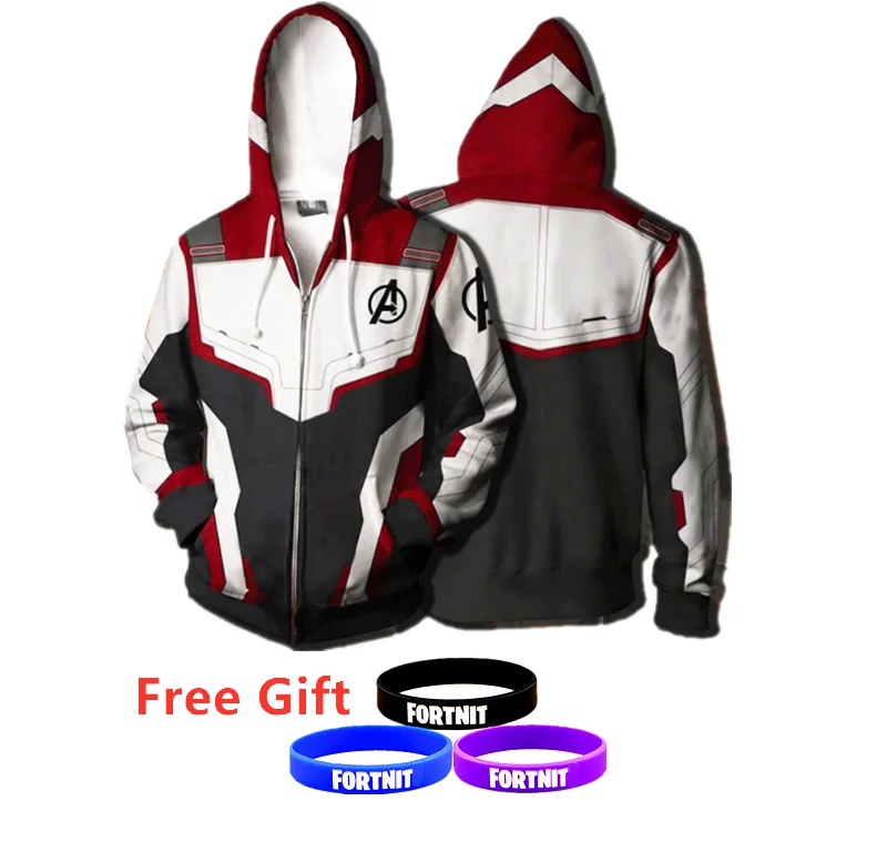 

Avengers Endgame Zipper Sweatshirts Men Costumes Endgame Quantum Realm Jacket Avengers Clothes 3D Hoodies Marvel for Kids Boys