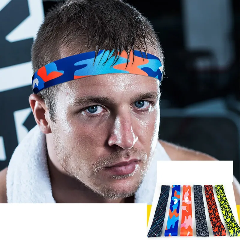 Быстросохнущая Sweatband лента для волос при занятиях йогой Нескользящая дышащая Повязка На Голову Йога Бег Фитнес Женская Спортивная одежда Мужская