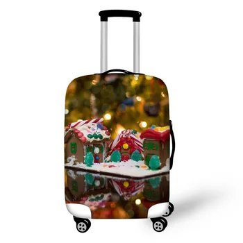 

FORUDESIGNS Tideway Christmas Pattern Luggage Covers Apply 18-30 Inch Suitcase Protective Covers Polyester Dustproof Case Covers