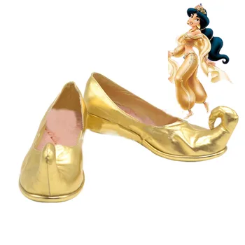 

Aladdin Jasmine Cosplay Shoes Golden Boots Halloween Carnival Cosplay Costume Accessories For Women