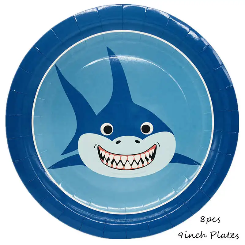 Одноразовая Скатерть Omilut Shark, 120*180 см., милая Акула, вечерние украшения для мальчиков - Цвет: Темно-синий